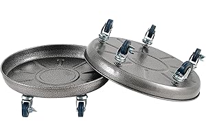 Choclaif Plant Caddy with Wheels,3 Pack Silver Heavy Duty Plant Stand with Universal Wheels,Round Pot Trolley for Indoor Outdoor 16inch