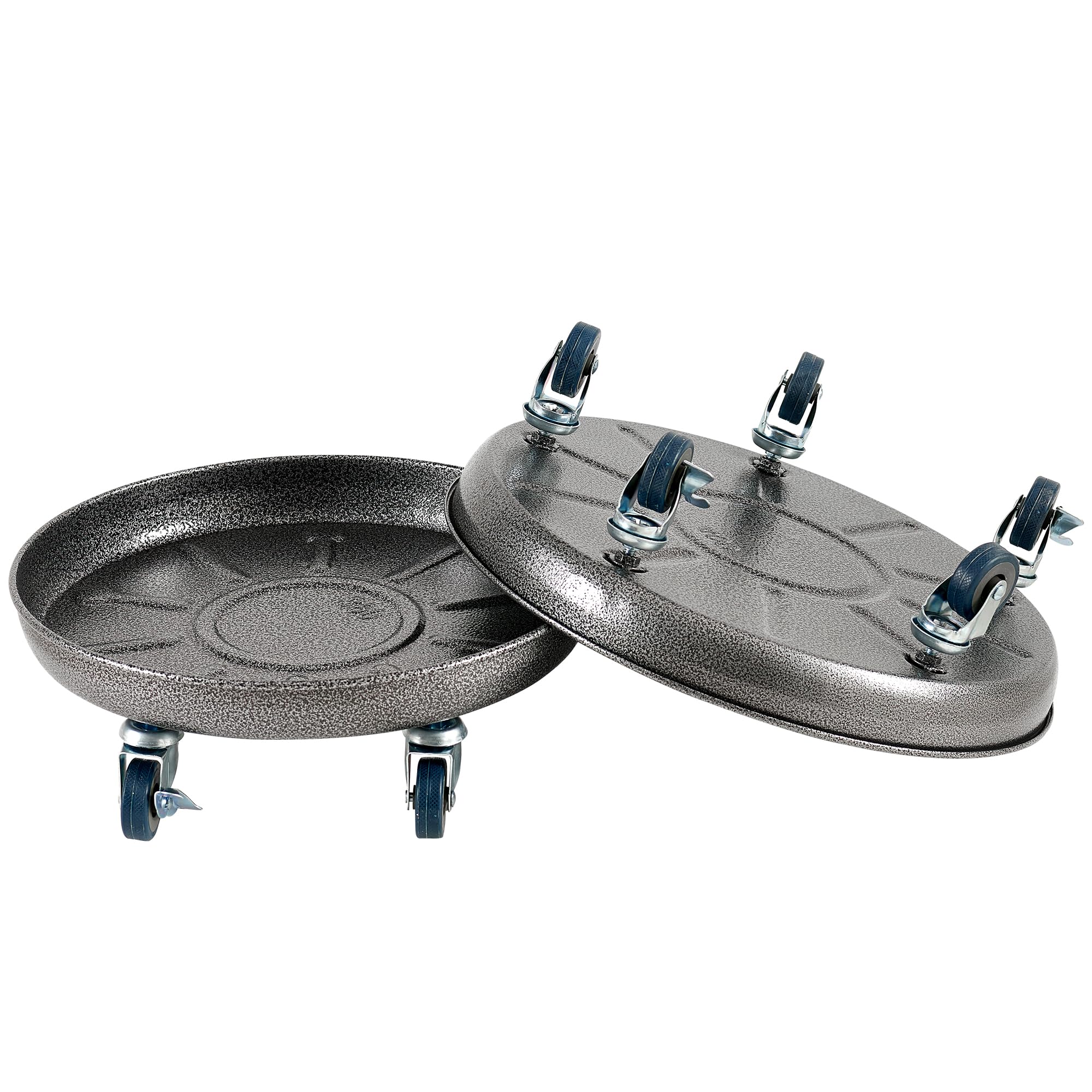 Photo 1 of ***(PARTS ONLY/ MAJOR DAMAGE/ NON FUNCTIONAL)***Choclaif Plant Caddy with Wheels,3 Pack Silver Heavy Duty Plant Stand with Universal Wheels,Round Pot Trolley for Indoor Outdoor 16inch