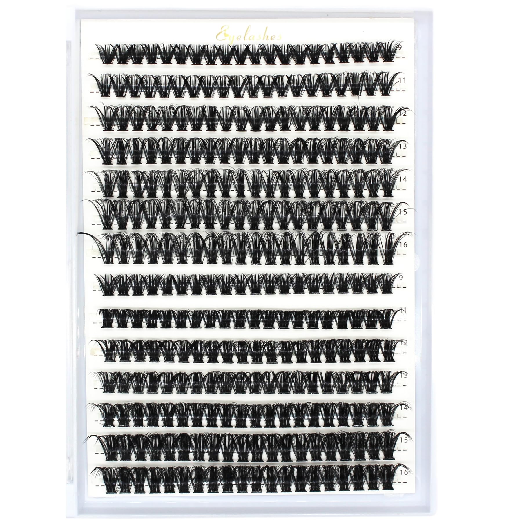 Bransfy False Eyelashes Clusters 280pcs DIY Eyelash Extension D Curl Long Individual Lashes Mixed Faux Mink Lash Clusters Extensions(40D+50D-0.07D 9-16mm) — image 1
