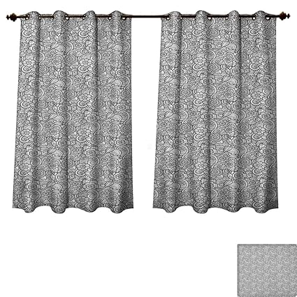 Amazon Com Black And White Bedroom Thermal Blackout Curtains