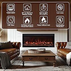 Oxhark Flame Smart 42 Inch Wall Mounted and