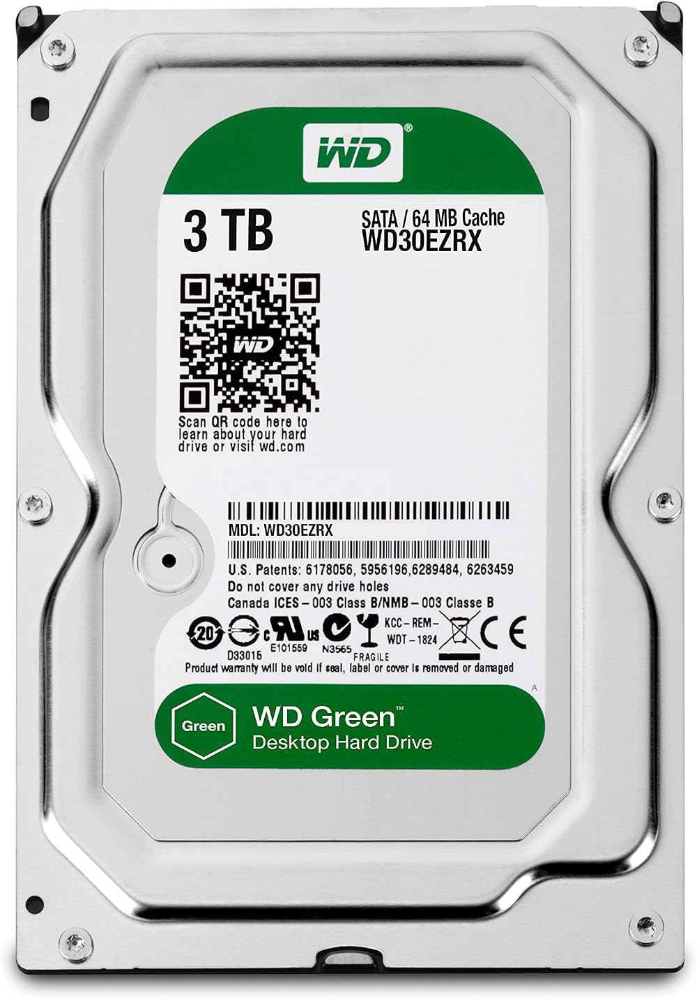 Western Digital WD30EZRX 3TB 5400 RPM SATA Internal Hard Drive HDD