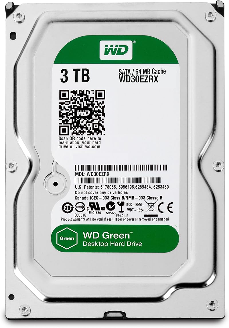 Western Digital WD30EZRX 3TB 5400 RPM SATA Internal Hard Drive HDD