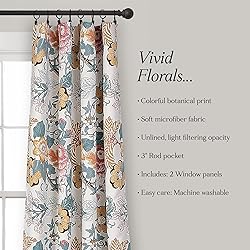 Lush Decor Sydney Light Filtering Window Curtain