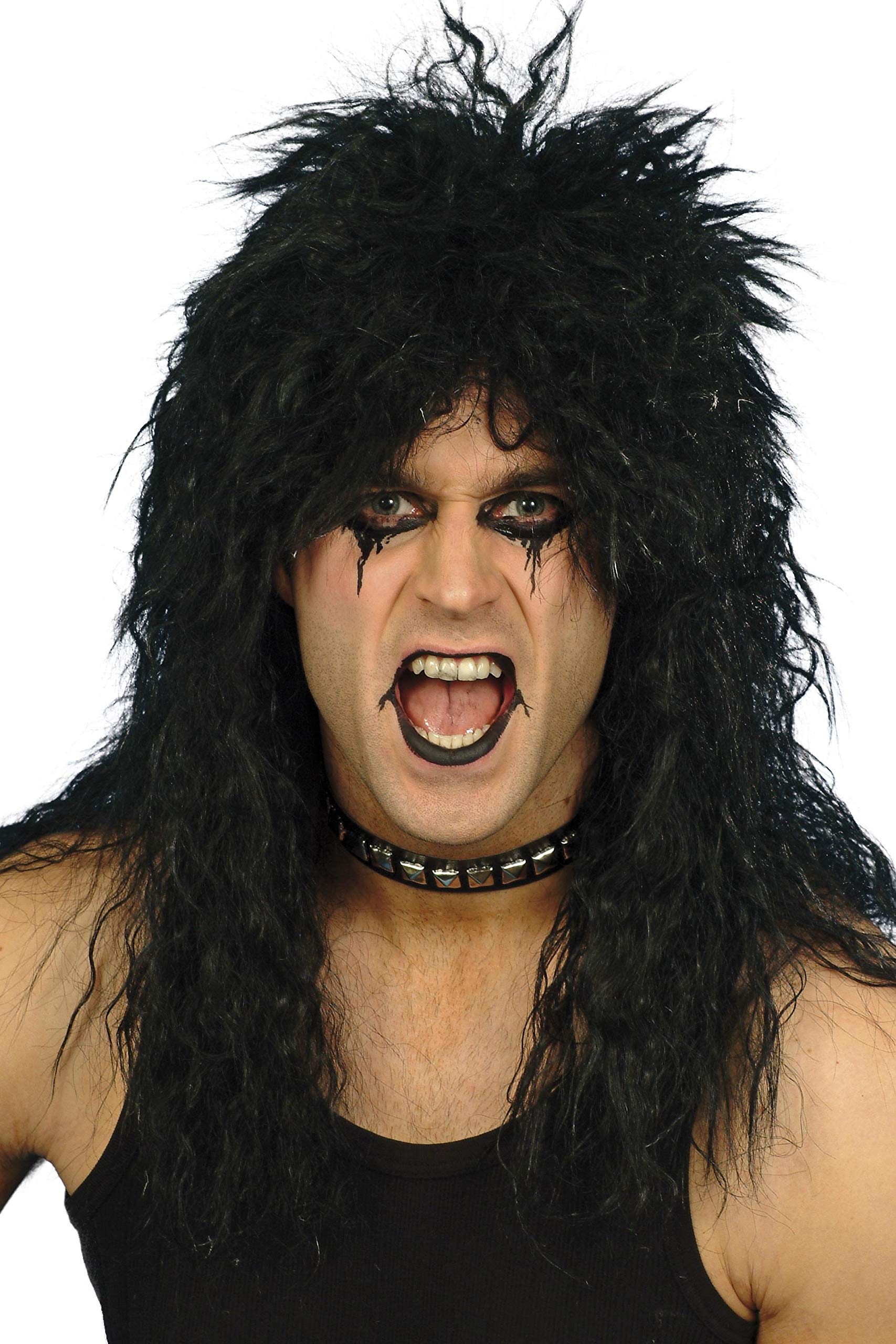 Smiffys Hard Rocker Wig (Black)