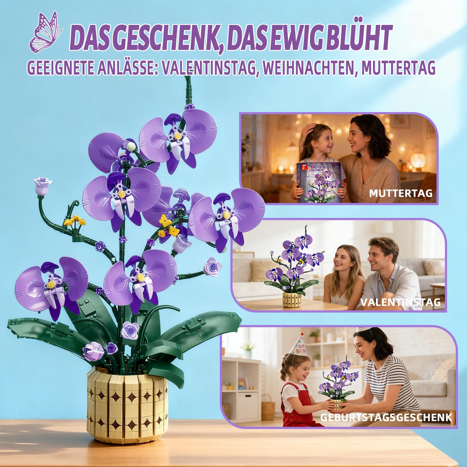 Klemmbausteine Blumen Orchidee Bausteine Pflanzen Orchideen Blumen 6