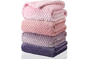 Frienda 4 Pcs Baby Fuzzy Blanket Fluffy Baby Blanket for Boys Girls Soft Warm Infant Newborn Toddler Receiving Nursery Bed Supplies, 32 x 24 Inch(Pink Color)