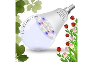 Candelabra LED Plant Grow Light Bulbs E12 Indoor Plants Full Spectrum,Small Base LED Sun Light Bulbs Plant Growing 100W Equiv