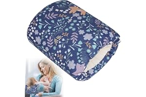 TEUOPIOE Baby Feeding Arm Pillow,Soft Cotton Bottle Nursing Arm Pillows for Newborn,Breastfeeding Pillows for More Support for Mom and Baby,Portable and Washable,Ergonomic Nursing Essentials(Blue Forest)