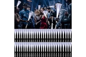 YOFOBU 60 PCS White Fiber Optic Wands Glow Fiber Wands Bulk LED Light Up Wands with 3 Flashing Modes LED Flashing Sticks for Halloween Christmas Valentine's Day July 4th Wedding Bridal Shower Birthday