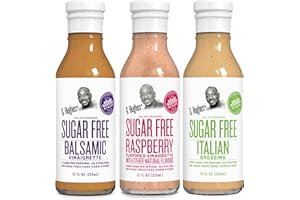 G Hughes Sugar Free, Salad Dressing Bundle - Gluten Free Salad Dressings, Low Carb Healthy Dressing - 12 Oz Bottles (3-Pack Balsamic, Raspberry, & Italian)