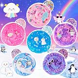 LAWOHO 6 Packs Axolotl Slime Kit Cloud Butter Clear Slime Set 360ml view 2