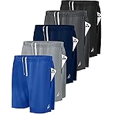 NY Threads 5 Pack Men's Athletic Shorts Quick Dry Loose-Fit Lightweight Running Workout Gym Shorts with Pockets