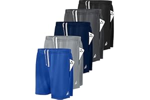 NY Threads 5 Pack Mens Athletic Shorts Quick Dry Loose-Fit Lightweight Running Workout Gym Shorts with Pockets