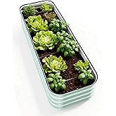 DaisyVibe Raised Garden Bed Kit, Planter Raised Garden Boxes Outdoor, Oval Large Metal Raised Garden Beds for Vegetables Flowers (Green, 6.5ftx2ftx1ft)