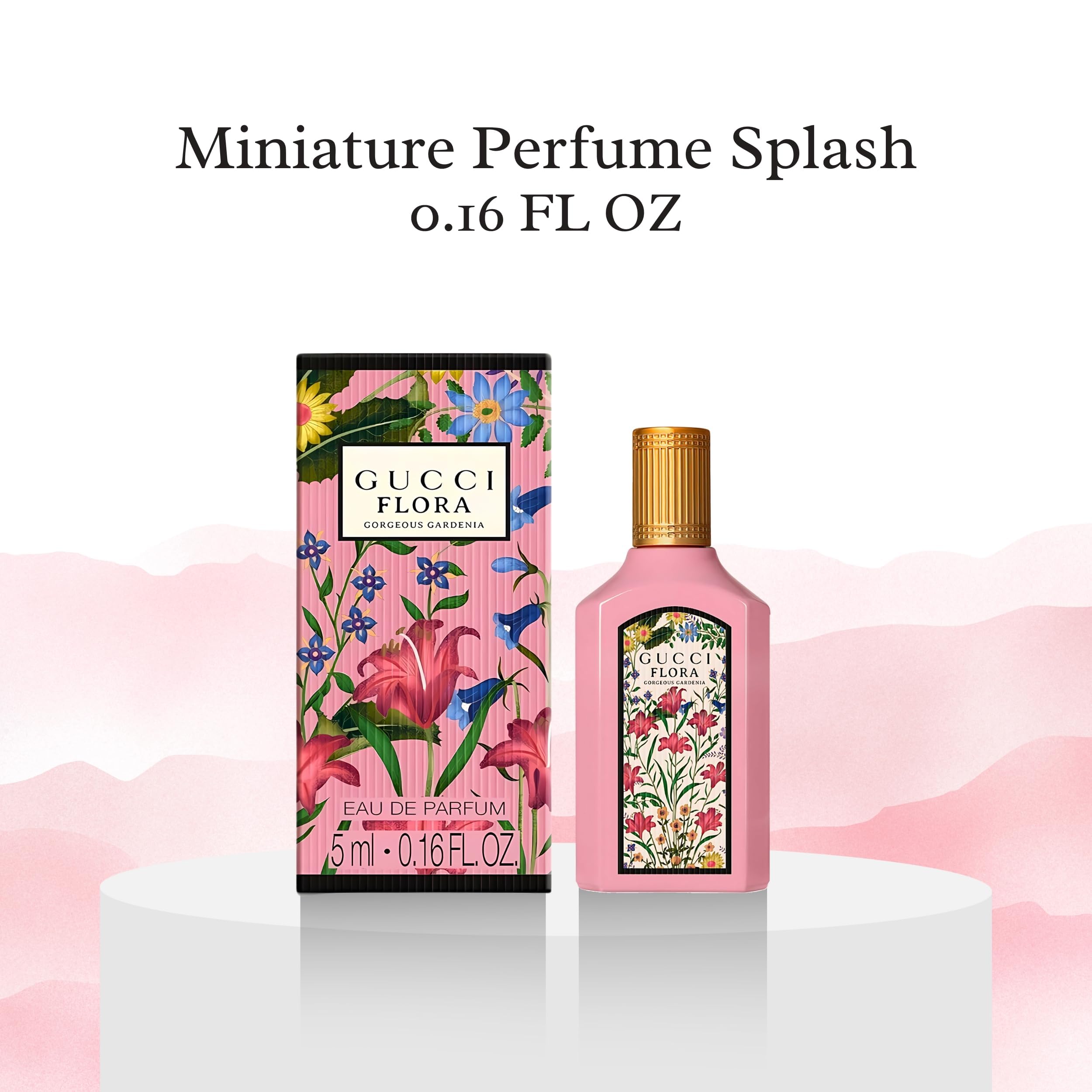 Gucci Flora Gorgeous Gardenia Perfume for Women EDP Mini Splash Top 0.16 Fl Oz Gucci Flora Gorgeous Gardenia Perfume for Women EDP Mini Splash Top 0.16 Fl Oz
