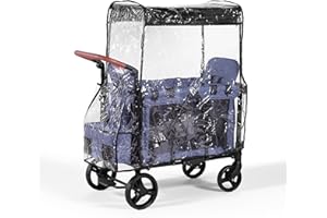 SeedFuture Raincover for W2 Stroller Wagon, Rain Cover Compatible with WONDERFOLD W2, Waterproof, Windproof, Protect from Dust and Snow