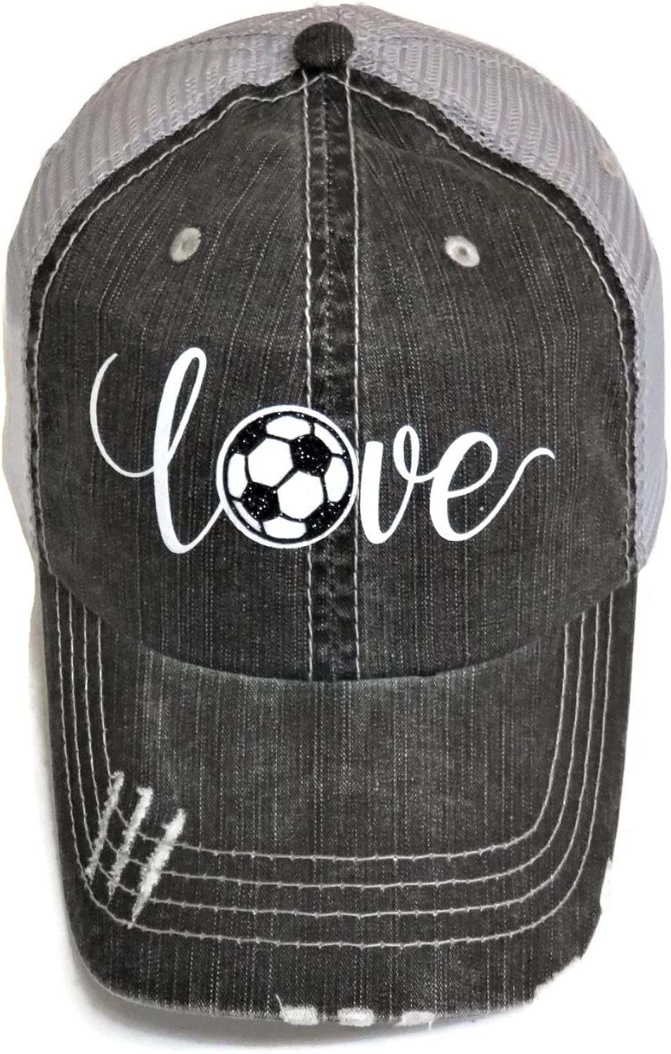 white distressed hat