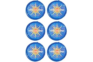 Solar Sun Rings Portable Above Ground Inground Swimming Pool Hot Tub Spa Heating Accessory Circular Heater Solar Cover, Blue (6 Pack)