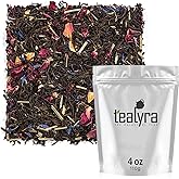 Tealyra | Madame Grey Loose Leaf Black Tea, 110g (4 oz) | Morning Earl Grey-style, English Breakfast, Orange pieces, rose petals, lemongrass, bright citrus flavour, Daily Energy Drink