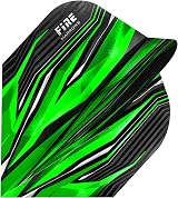 Harrows Fire Dart Flights 5 Sets 15 Flights 100 Micron Green UK Made view 2