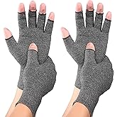 Worzwin 2 Pairs Bamboo Compression Gloves - Bamboo Arthritis Gloves for Men Women - Compression Glove for Arthritis