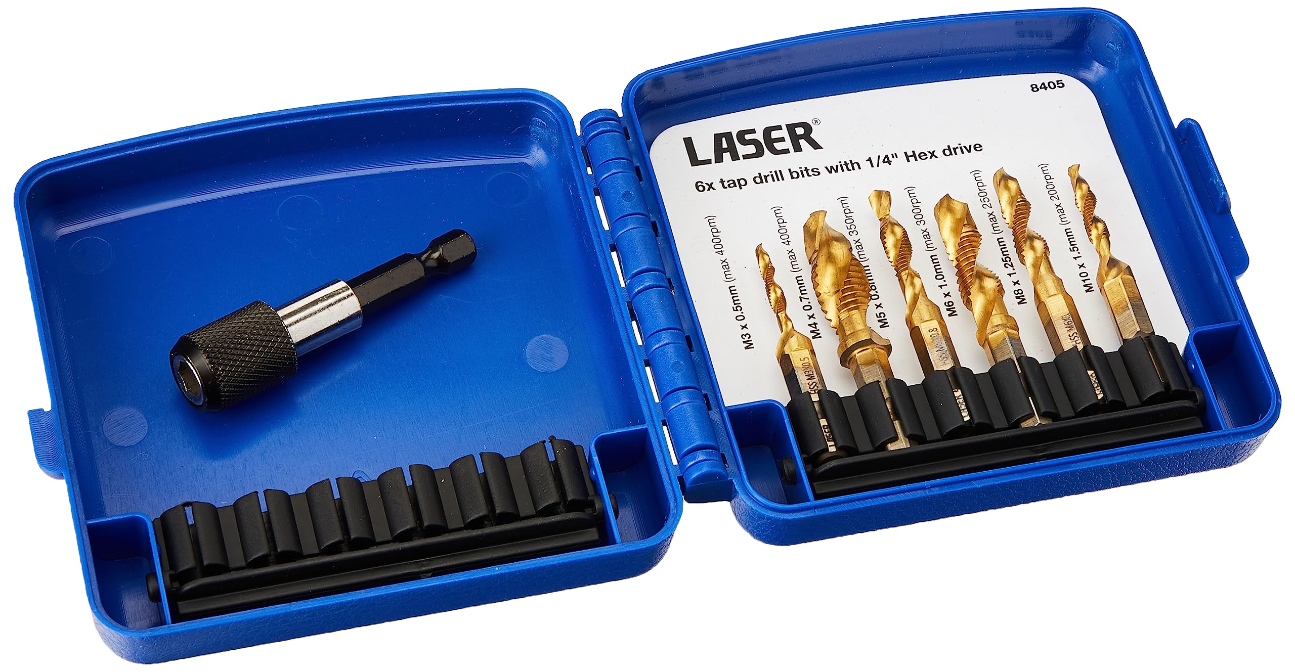 Laser 8405 Combination Drill & Tap Bit Set 7pc