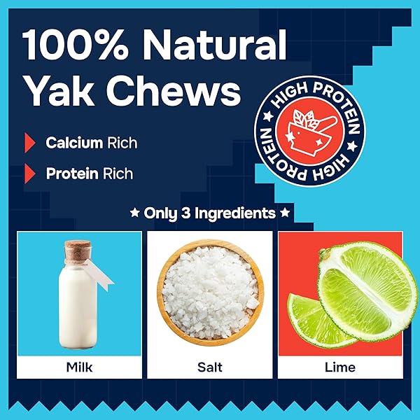 100% NATURAL YAK CHEESE HIMALAYAN MADE DOG CHEWS ALL BREEDS – LACTOSE FREE YAK CHEW FOR SMALL MEDIUM & LARGE DOGS – DENTAL CLEANING DOG CHEWS FOR AGGRESSIVE CHEWERS – LONG LASTING ODOR & GLUTEN FREE