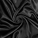 DLCFLF Black Satin Fabric by The Yard, 2 Yards