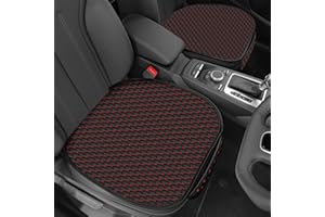 TTMiku 2 Pack Car Seat Covers Cushion Pad, Bottom Seat Covers for Cars, PU Leather Car Seat Cushion, Anti-Slip and Waterproof Universal Seat Covers Fit for 98% Vehicles, Black