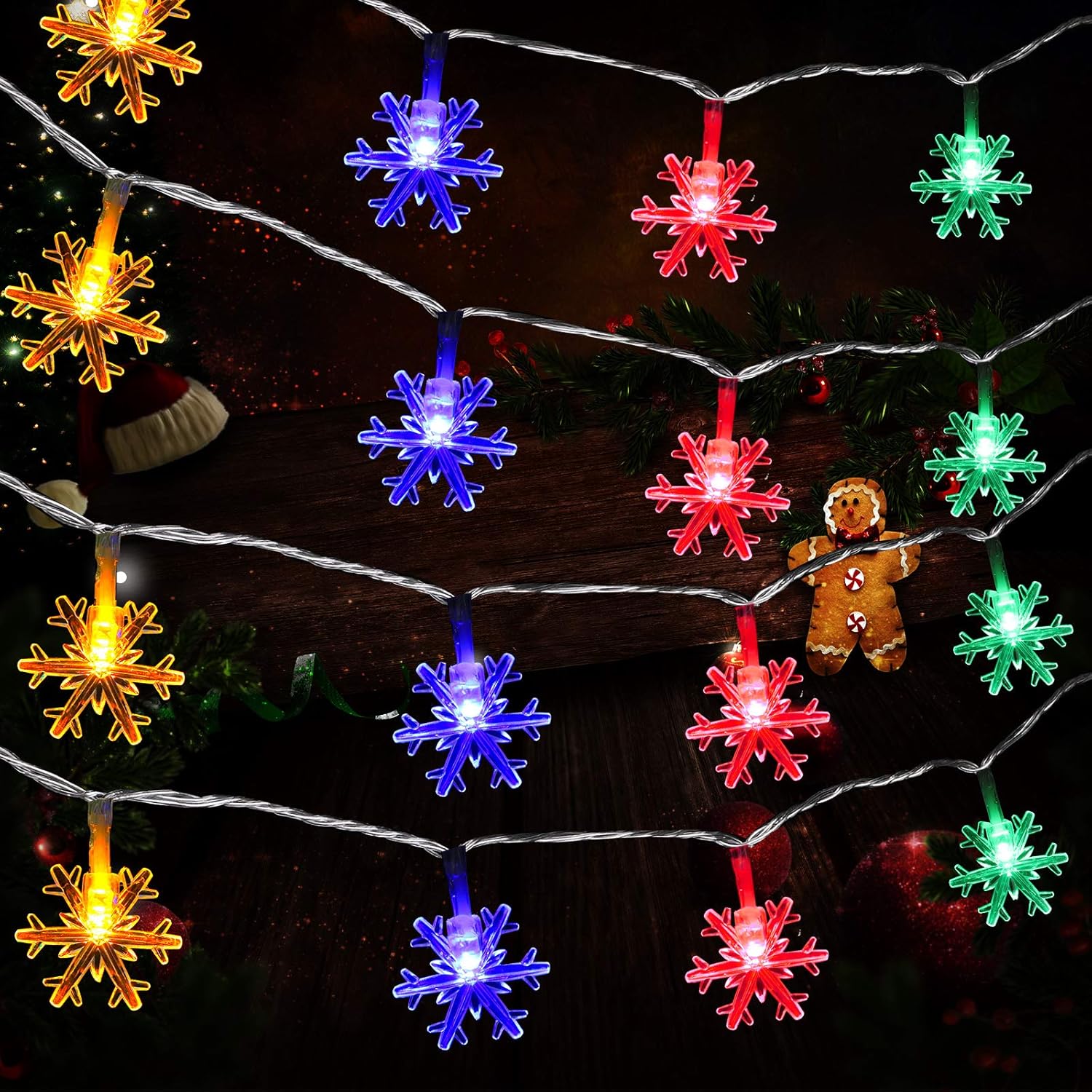 Snowflake Christmas Lights String 