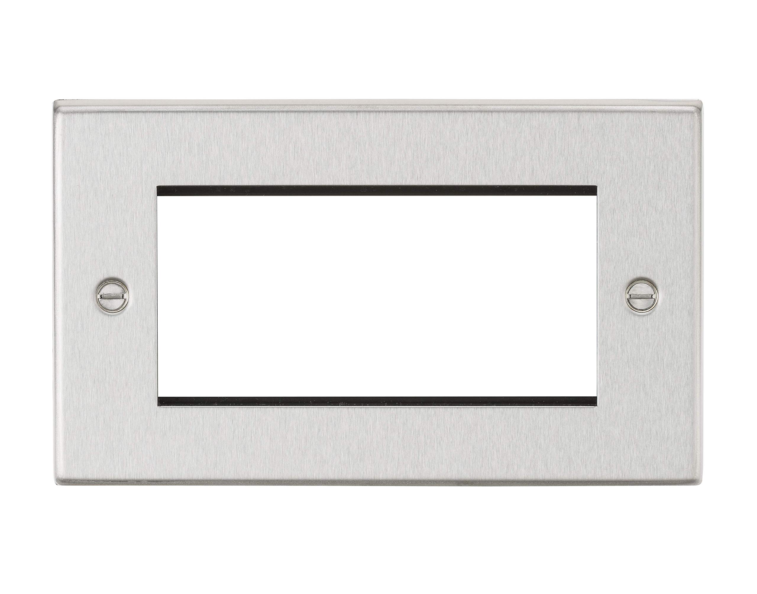 4G Modular Faceplate - Square Edge Brushed Chrome