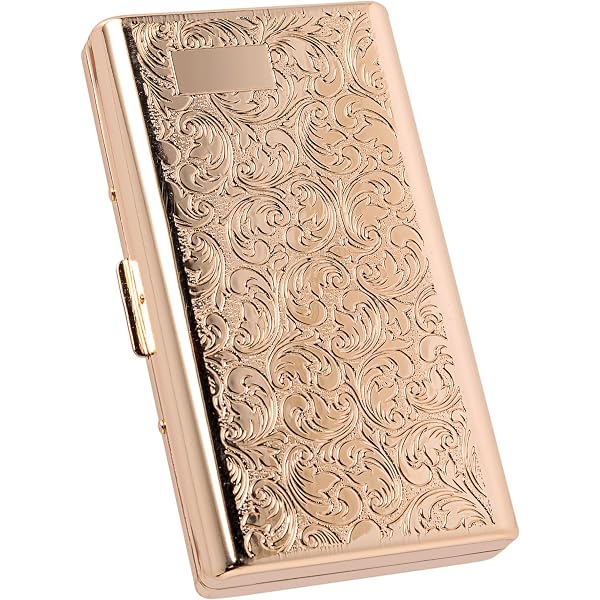 Amazon.com: Jewels By Lux Silver-Tone (Holds 16) Cigarette/Card Case :  Health & Household