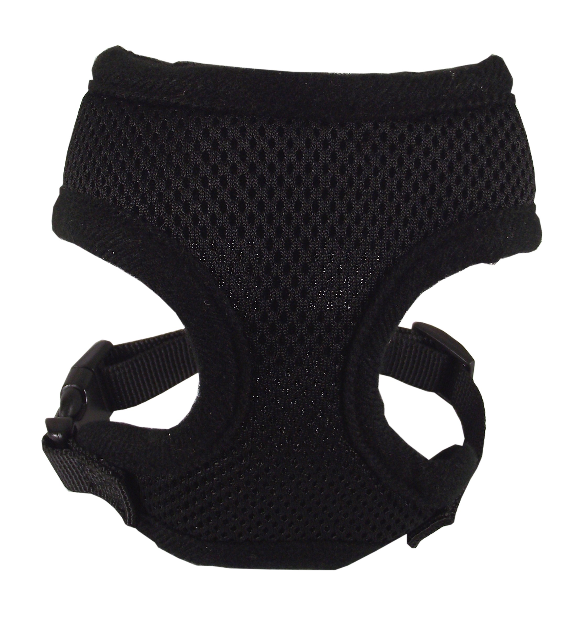 Hamilton Pet & Equine Hamilton Adjustable Rooster Soft Mesh Chicken Harness, Black, 5/8" x 14"/20"/Medium โ image 1