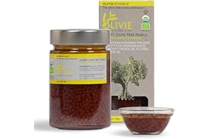 OLIVIE LES BIENFAITS DE L'OLIVIER Organic Olive Leaf Extract Capsules, PowerUp Pearls by OLIVIE, Antioxidant Polyphenols Supplement, Olive Oil Scrub for Skin, Immune Support, 340g