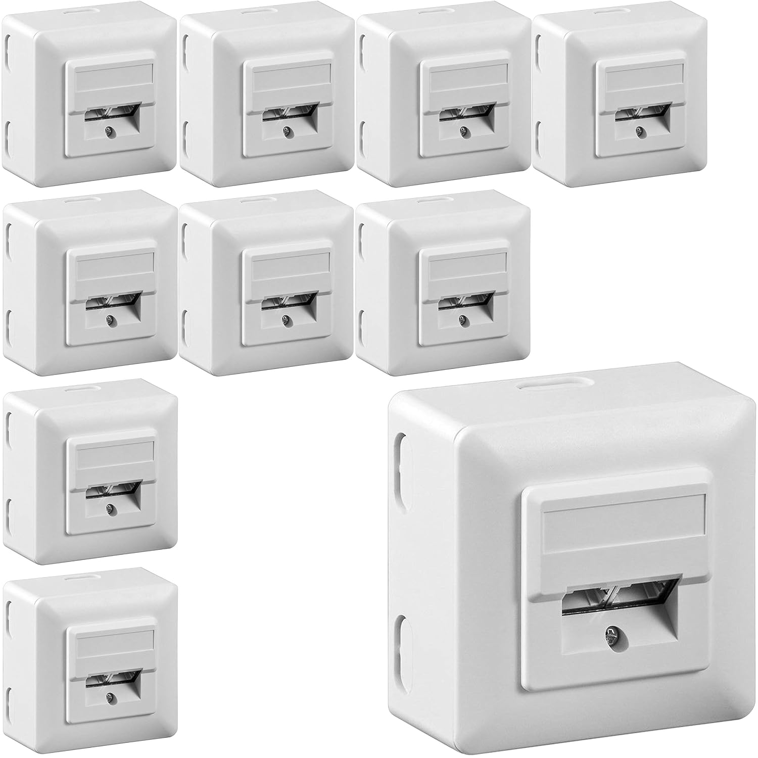 1aTTack Network Box Flush-Mounted Socket for Cat5 Cat5e Cat6 Cat7 Cat8 ...
