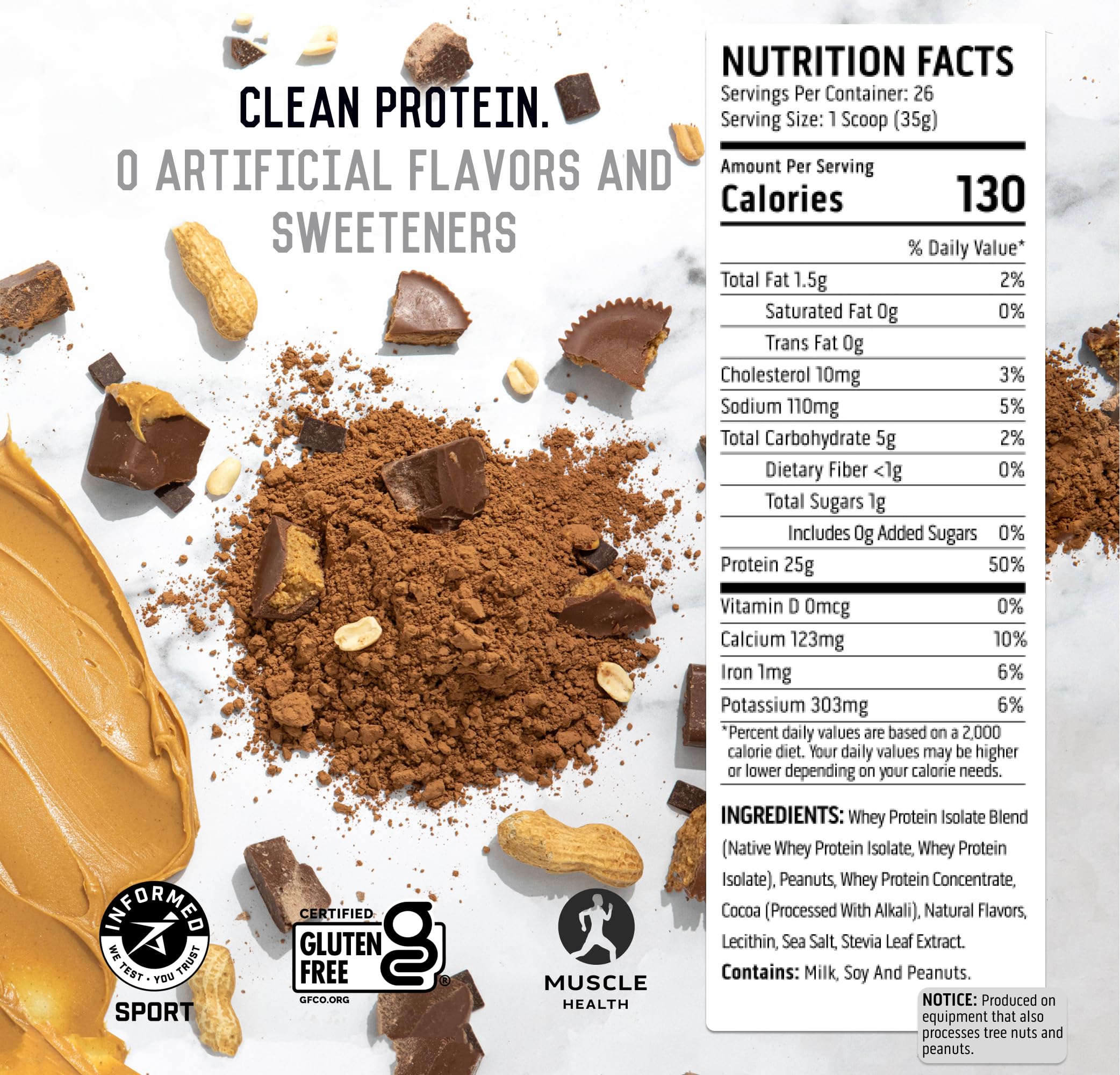 Mua 100% Whey Protein Powder - Post Workout Whey Protein Isolate, Zero ...