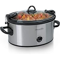 Crock-Pot Cook and Carry 6 Quart Manual Portable Slow Cooker and Food Warmer, Stainless (SCCPVL600-S)