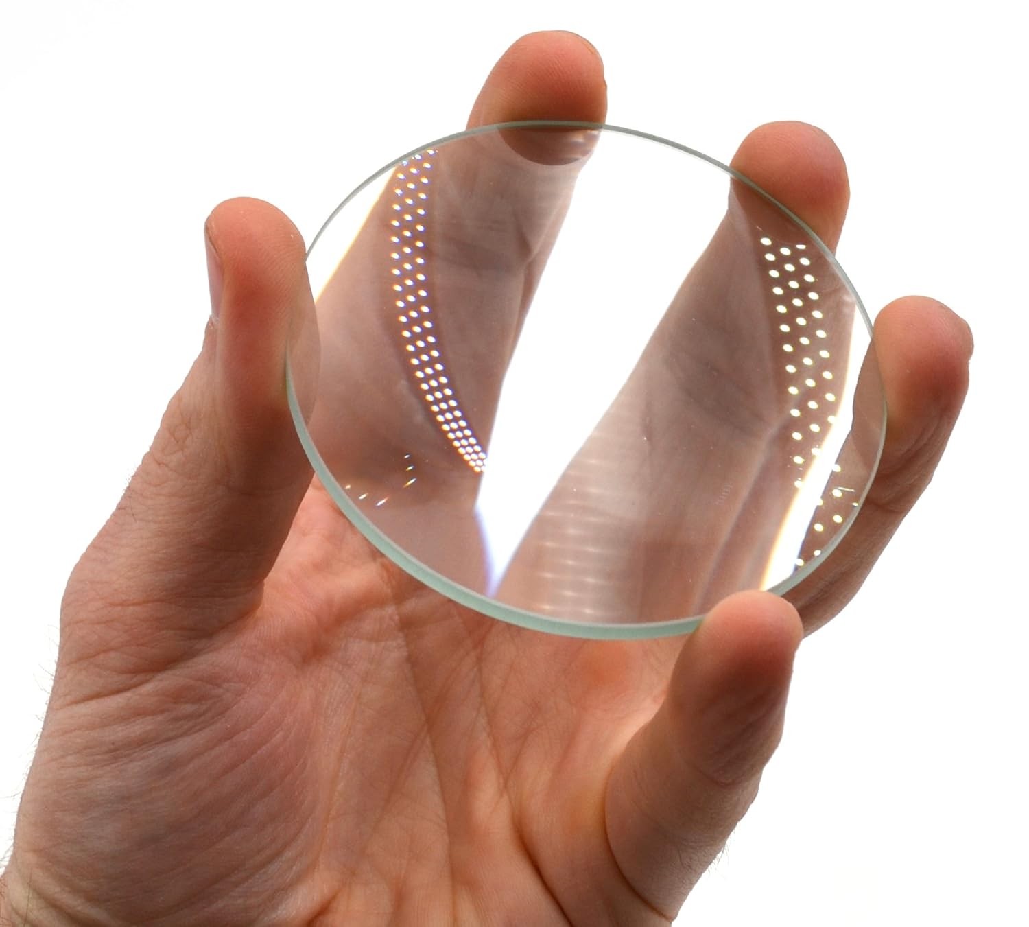 Double Convex Lens, 200mm Focal Length, 3" (75mm) Diameter - Spherical, Optically Worked Glass Lens - Ground Edges, Polished - Great for Physics Classrooms - Eisco Labs