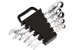 �鶹�� Basics Flexible Ratcheting Wrench Set - Metric, 5-Piece, 8mm, 10mm, 13mm, 14mm, and 17mm