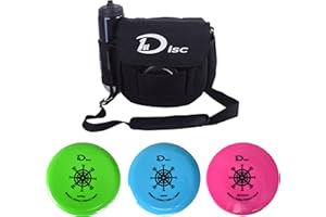 9”x 5”x 9” Disc Golf Bag, Disc Bag, Disc Golf Starter Set Bag with Shoulder Strap, Mesh Bottle Holder