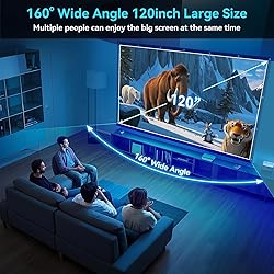 120 inch Projector Screen,2025 Upgraded- Black