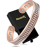 MagnetRX® Magnetic Copper Bracelets for Men – Effective 99.9% Pure Copper Bracelet for Men – Adjustable Copper Magnetic Bracelets (Native)