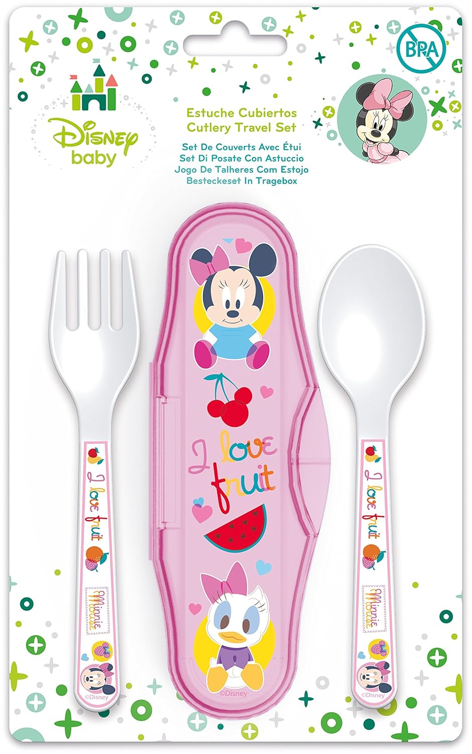 SET CUBIERTOS MICROONDAS MINNIE MOUSE CON ESTUCHE: Amazon.es: Hogar