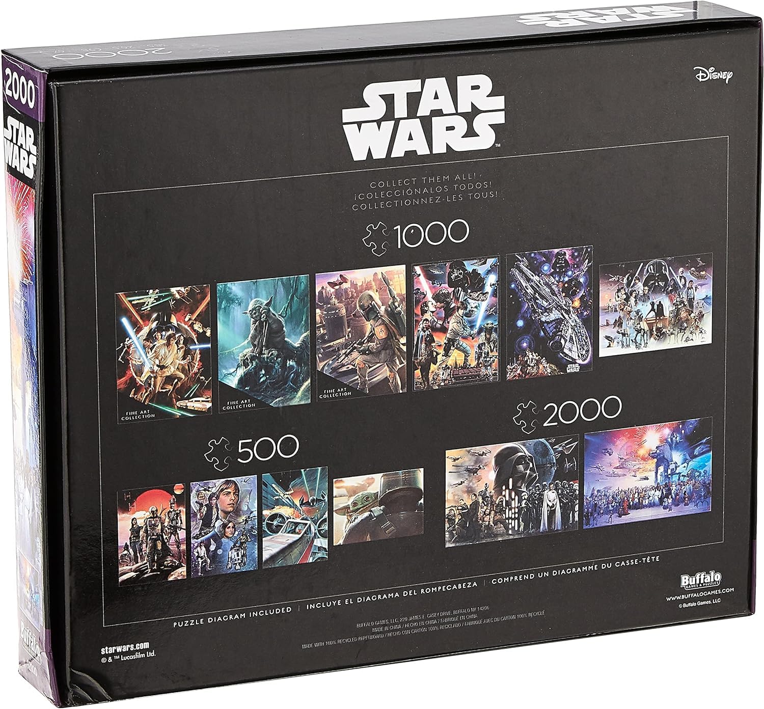 Photo 1 of ***FACTORY SEALED, BOX DAMAGED FROM SHIPPING*** Buffalo Games - Star Wars - SW - You were The Chosen One - 2000 Piece Jigsaw Puzzle for Adults Challenging Puzzle Perfect for Game Nights - Finished Size is 38.50 x 26.50