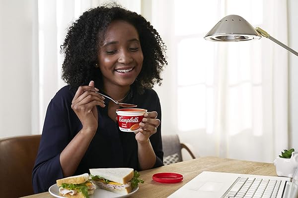 CAMPBELL’S CREAMY TOMATO SOUP, 7 OUNCE MICROWAVABLE CUP (PACK OF 4)