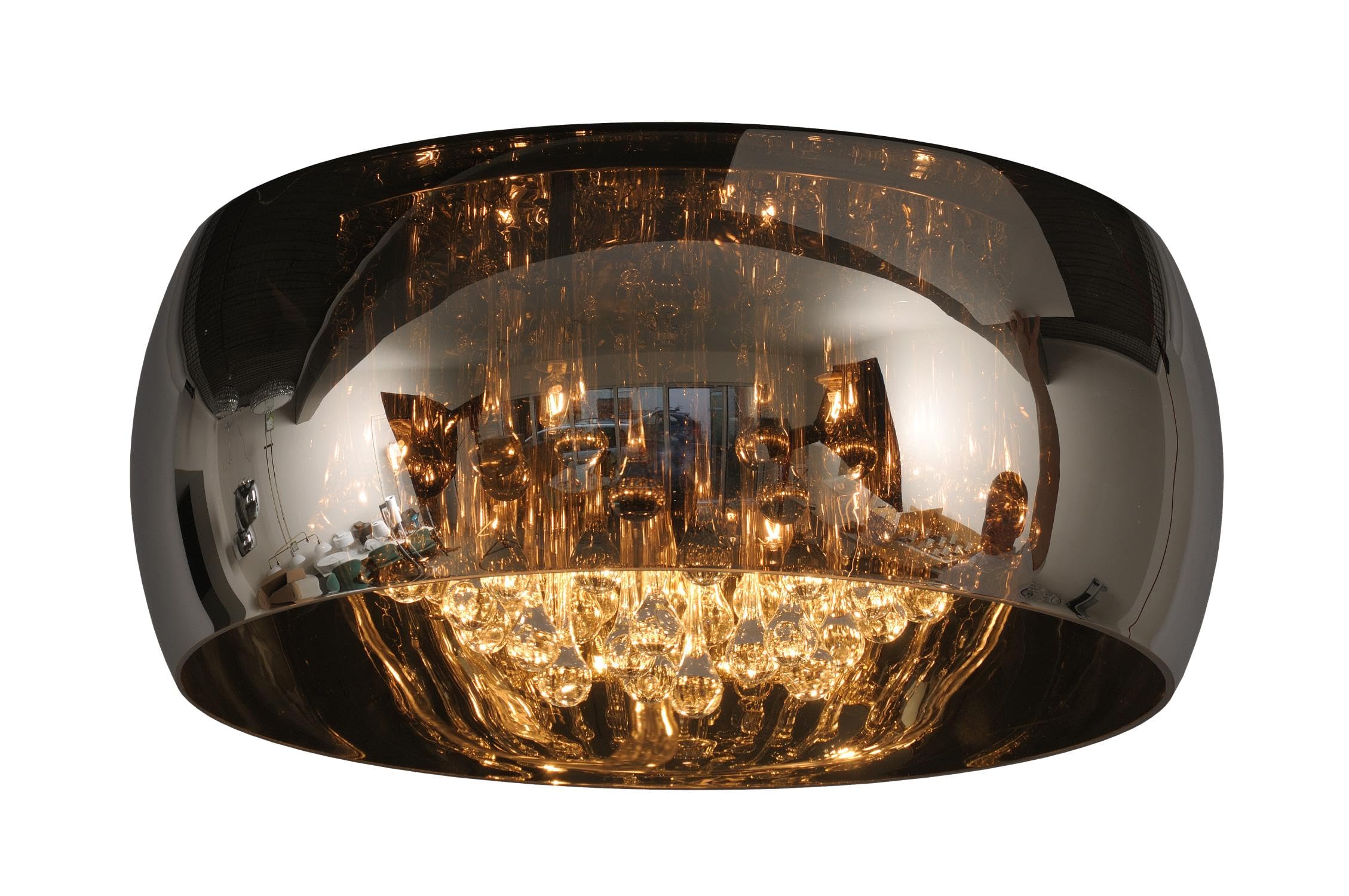 Lucide PEARL - Flush Ceiling Light - Ø 50 cm - G9 - Chrome