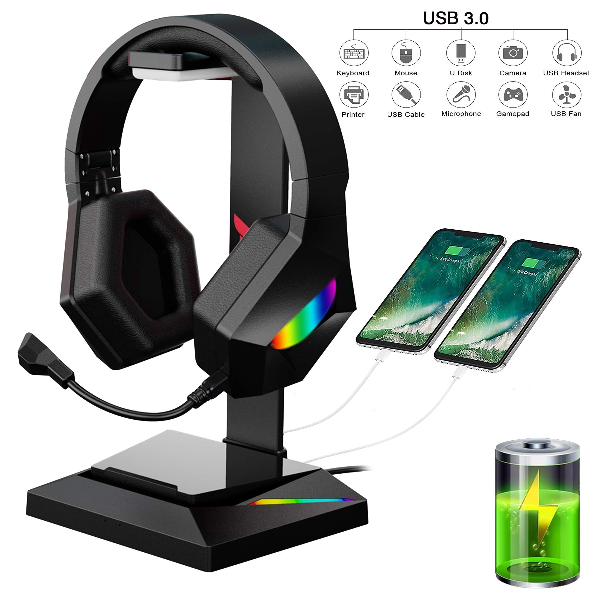 Buy GLEENFIT RGB Gaming Headset Stand,7.1 Surround Sound Gaming Headset