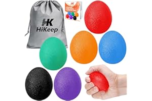 HiKeep Stress Balls for Adults (6 Pack), Grip Strength Trainer, Hand Strengthening Devices, Hand Exercisers for Strength, Exercise Balls Physical Therapy, Wrist Finger Strengthener, Forearm Exerciser