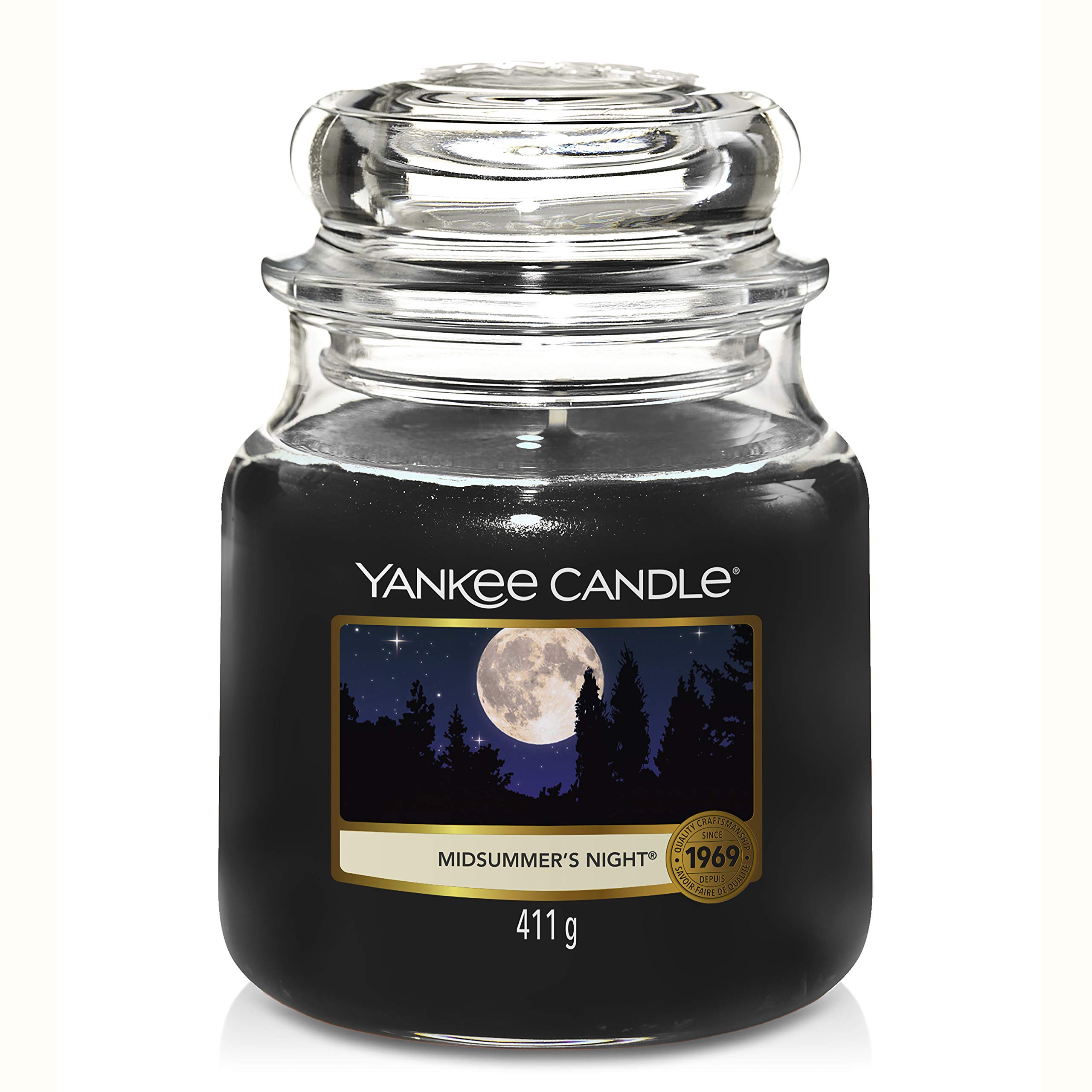 Yankee Candle Scented Candle | Midsummer's Night Medium Jar Candle| Long Burning Candles: up to 75 Hours | Gifts for Women
